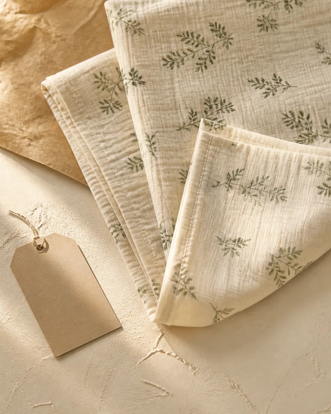 Botanical muslin swaddle direction