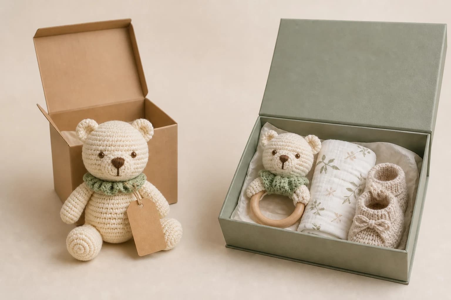 Crochet toy market and packaging routes